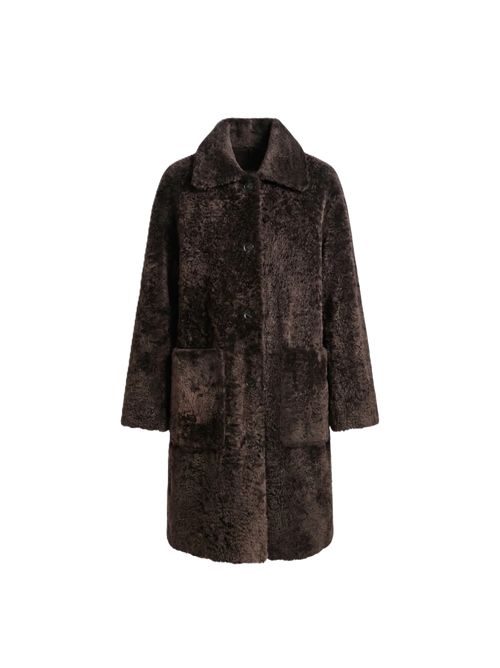 Cappotto Zoey Merinillo Alba in nappa marrone Arma Arma | 110L266075.02COFFEE BEAN